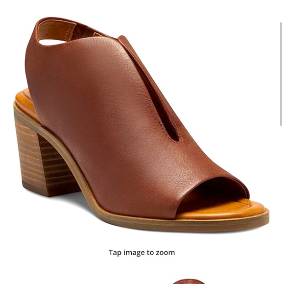 Lucky Brand Rhazy Leather Slingback Heels Size 9 - Picture 2 of 6